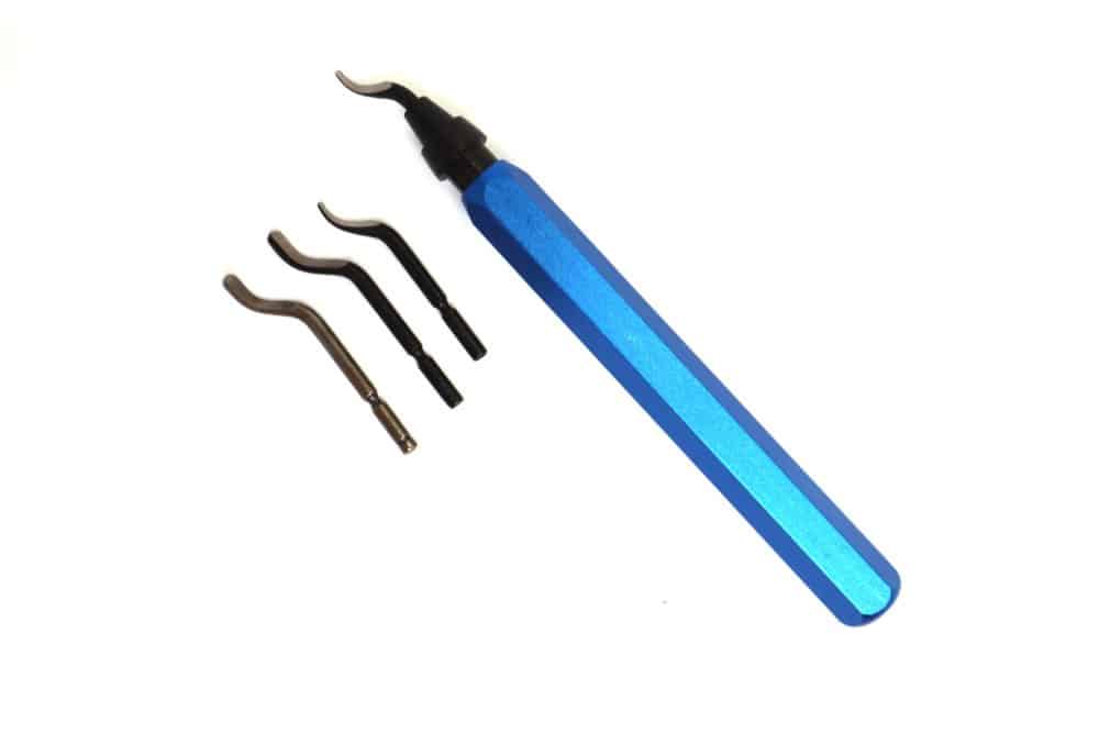 Entgrater aus Alu + 3 Klingen