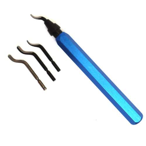 Entgrater aus Alu + 3 Klingen