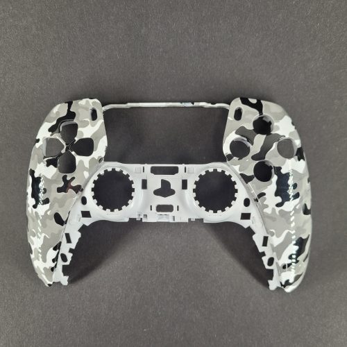 PS5 Frontcase Camouflage grau