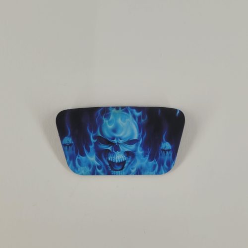 PS5 Touchpad Totenkopf blau Flammen
