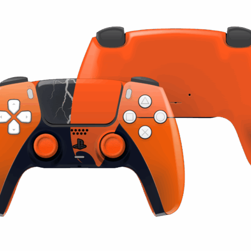 Custom PS5 Controller softtouch orange Design 38484