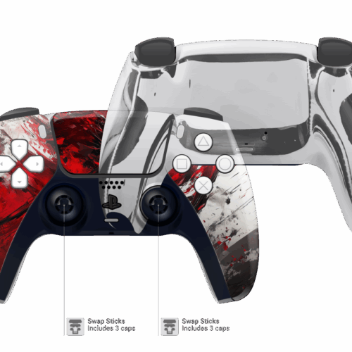 Custom PS5 Controller Blutspritzer Anime Design 38484